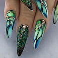 thumbnail image 3 of 24Pcs French Fake Nail with Leopard Print Design Long Stiletto False Nails Wearabe Almond Press on Nails Full Cover Nail Tips, 3 of 10
