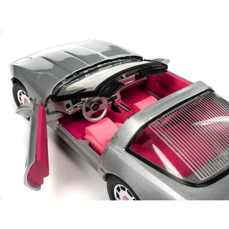 Diecast 1986 Chevrolet Corvette Convertible Silver Metallic