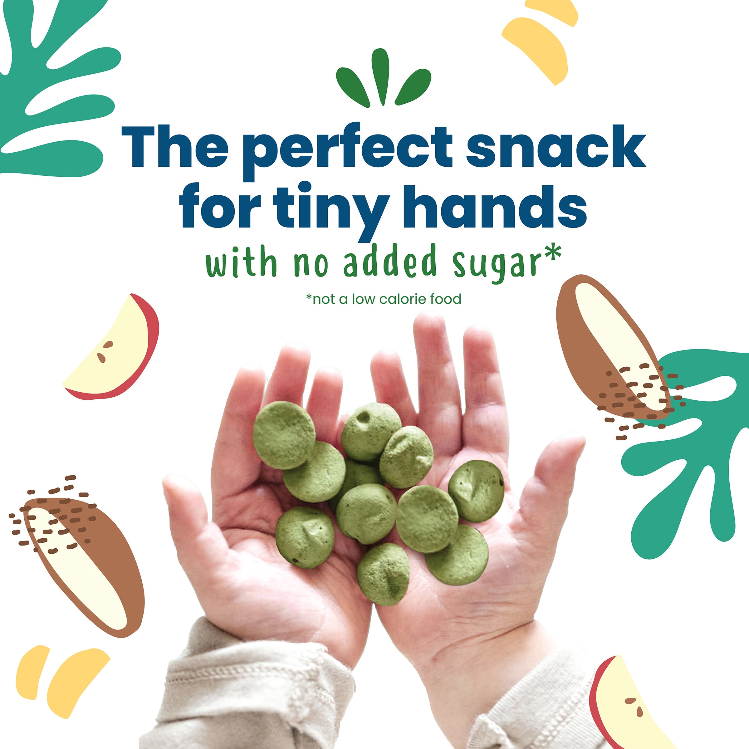 Amara Organic Smoothie Melts, Mighty Sweet Greens, Baby & Toddler Snacks, No Added Sugar, Stage 2, 1 oz Bag