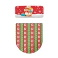 thumbnail image 5 of HELLHERO Christmas Elf and Snowflakes Toilet Lid Cover and Toilet Tank Lid Cover Universal Toilet Cover & 2 Piece Set Elastic Edge Soft, 5 of 8