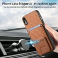 thumbnail image 6 of Allytechgroup Cards Holder Back Case for iPhone Xr, Vintage PU Leather TPU Shockproof Slim Kickstand Anti-Drop Protective Wallet Phone Case Cover for Apple iPhone Xr, Brown, 6 of 8