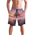 thumbnail image 4 of Dailycode Men's Quick Dry Swim Trunks Beach Shorts Casual Summer Board Shorts with Pockets, Beautiful Tree on Lake, 4 of 8
