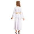thumbnail image 4 of Sholeno Costume de Princesse Grecque pour Filles Enfants, Robe Toga à Manches Longues Évasées, Robe Maxi, Blanc 10, 4 of 7