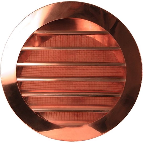 Copper Round Circle Louver Gable Wall Vent Vent Size: 12" Diameter, Mount Type: Flush