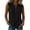 *Black, variant on ClodeEU Women's Henley V Neck Sleeveless Tank Top,Casual Loose Fit Solid Color Blouse with Button for Summer Black,Women's Plus L