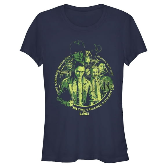 Junior's Marvel Loki Time Variance Authority Agents  Graphic Tee Navy Blue 2X Large