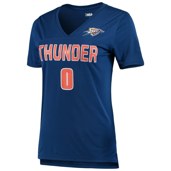 Women's 5th & Ocean by New Era Russell Westbrook RoyalOklahoma City Thunder Name and Number T-Shirt
