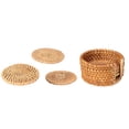 thumbnail image 4 of Cup Rattan Coasters, Bright Color Widely Used Double Reinforcement Rattan Coasters  For Dining Room 10cm / 3.9in, 4 of 8