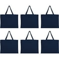 thumbnail image 7 of Reusable Heavy Duty 100% Cotton Canvas Bags | For Crafts, Shopping, Groceries, Books, Welcome Bag, Beach Bag, and More | Eco Friendly | Generous Size 12x16 - Navy, 7 of 7