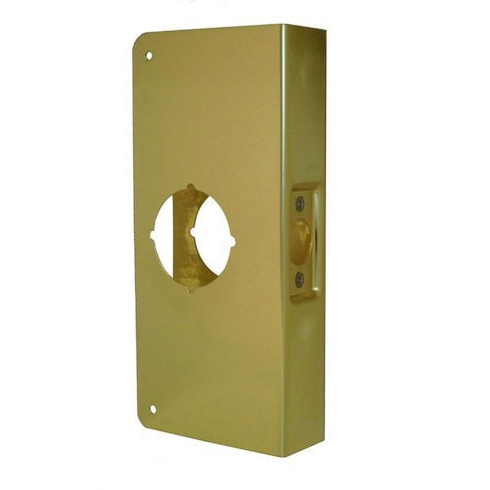 Don-Jo 4-Cw Single Hole Wrap Around Door Reinforcer - Brass