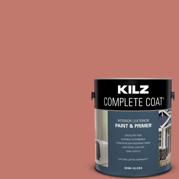 KILZ Complete Coat Paint & Primer, Interior/Exterior, SemiGloss