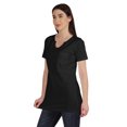 thumbnail image 3 of Inkmeso Long Length Notch Neck Top For Women Basic Cotton Tee Shirt w/ Pocket Patch Legging Top, 3 of 7