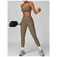 thumbnail image 6 of PISONIC Women's Yoga Outfits 2 Piece High Waisted Leggings with Sports Bra Gym Clothes Sets, 6 of 6