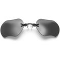 thumbnail image 1 of YAMEE Retro Round Clip-On Nose Sunglasses Matrix Morpheus Movie Rimless Clamp Glasses, 4 Colors, 1 of 7