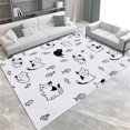 thumbnail image 1 of Washable Area Rug 7x8 ft Cartoon Animal Cat Area Rug for Living Room, Soft Low Pile Rugs, Non-Slip Carpet, Home Decor Floor Rug for Bedroom Dining Room Kitchen, 1 of 7