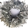 thumbnail image 3 of Sparkly Extra Thick Tinsel Garlands with Snowflakes - 3 Strands x 6.6 ft (Silver), 3 of 5