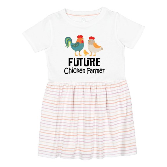 Inktastic Future Chicken Farmer Childs Girls Toddler Dress