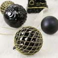 thumbnail image 4 of 65 pcs Christmas Balls Ornaments Set, Shatterproof Christmas Decorations with Hand-held Gift Package for Xmas Tree/Holiday/Wedding/Holiday/Party Decor (Black & Gold), 4 of 6
