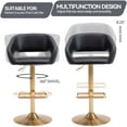 thumbnail image 5 of Modern Swivel Bar Stools, Adjustable PU Leather Counter Bar Chairs with Footrest for Kitchen Island Dining Room, 5 of 11