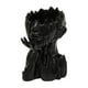 thumbnail image 3 of Maceta de resina para jardín, diseño de cabeza de florero, decorativa, con forma de cara Negro, 3 of 9