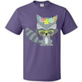thumbnail image 3 of Inktastic Hipster Raccoon, Raccoon With Glasses, Flowers T-Shirt, 3 of 5