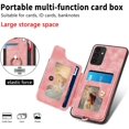 thumbnail image 4 of Phone Case for Samsung Galaxy A13 5G Wallet Cover with Tempered Glass Screen Protector and Wrist Strap Lanyard RFID Credit Card Holder Ring Stand Cell Accessories SM-A136U SM-A136U1 Women Pink, 4 of 17