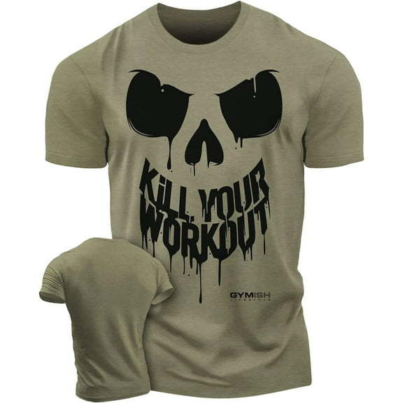 Gymish Kill Your Workout Shirts for Men – Funny Gym Shirt, Workout T-Shirt, Men's Gym Shirts, Lifting T-Shirt, Gym Wear, Workout Clothes for Men