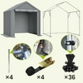 thumbnail image 3 of 6x6 FT All-Season Storage Tent Quick-Install Waterproof & UV-Resistant Outdoor Shed, 3 of 6