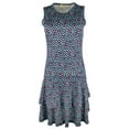 thumbnail image 4 of MICHAEL Michael Kors Women's Palm Sleeveless Ruffle Dress (XL, Midnight Blue), 4 of 4