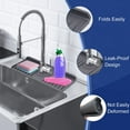 thumbnail image 5 of LinenLoon Kitchen Sink Splash Guard, Silicone Faucet Mat, Faucet Rack for Kitchen Sink, Faucet Absorbent Mat, Bathroom Faucet Water Catcher Mat, Faucet Handle Drip Catcher(Gray), 5 of 5