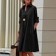 thumbnail image 1 of Women Simple Shirt Dress Summer Vintage Elegant Solid Pocket Long Sleeves Midi Dresses Female Turn-down Collar Dresses VestidosS Gao Jinjia LED, 1 of 2