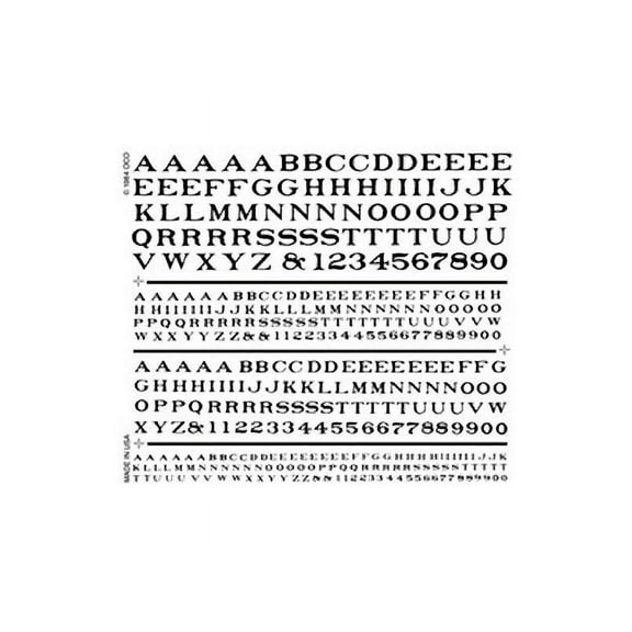Woodland Scenics DT505 Railroad Roman Letters Black