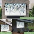 thumbnail image 2 of Outdoor TV Cover 52 to 55 Inches, Blue Purple Eucalyptus Leaves Abstract Branch Farmhouse Leaf Waterproof TV Cover with Remote Control Pocket, Flat Screen TV Cover Protector for Outside TV, 2 of 6