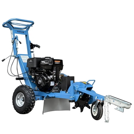 APEXYUN 15HP Stump Grinder Gas Powered Tree Stump Remover with Electric Start 15" Cutting Height 9 Tungsten Teeth