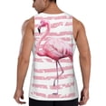 thumbnail image 3 of Fotbe Flamingo Pattern Men's Quick Dry Workout Tank Top Gym Muscle Tee Fitness Bodybuilding Sleeveless T Shirt Breathable Workout Shirt-Small, 3 of 9
