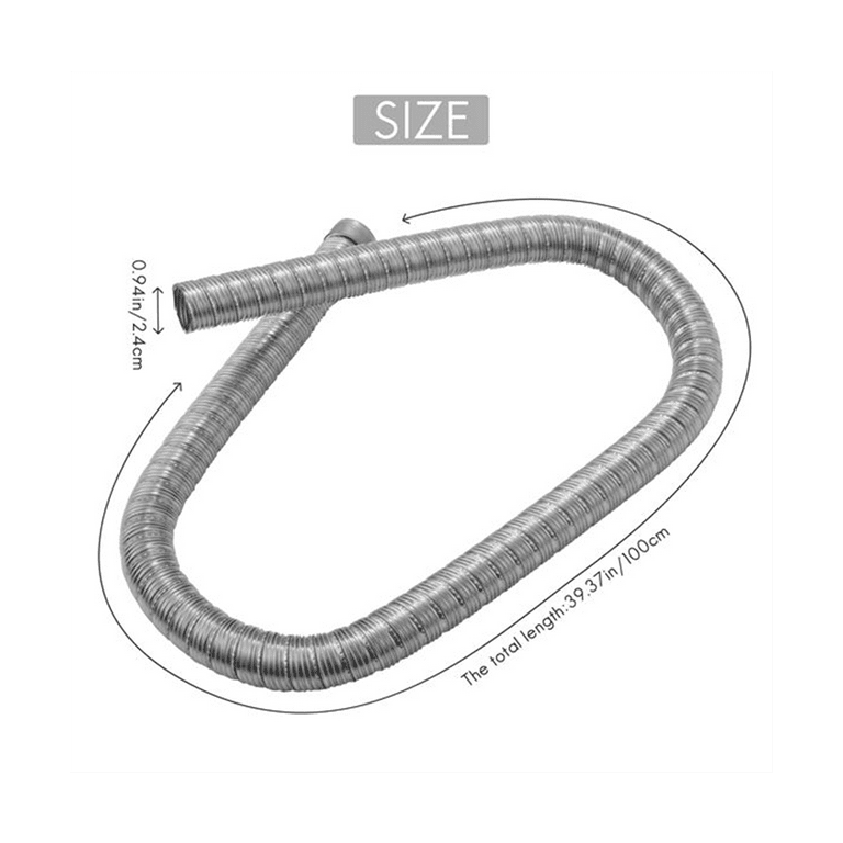 Symkmb 24Mm Exhaust Muffler Exhaust Pipe ,Gas Vent Hose Pipe Kit 