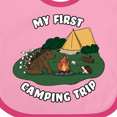 thumbnail image 4 of Inktastic My First Camping Trip-camping Hedgehog Boys or Girls Baby Bib, 4 of 4