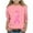 Pink, variant on Feancey Girls Cute Tops Pink Ribbon 3/4 Sleeve Graphic Tee Breast Cancer Awareness Tshirts for Toddler Girl Crewneck Loose Blouses Black 3-4 Years
