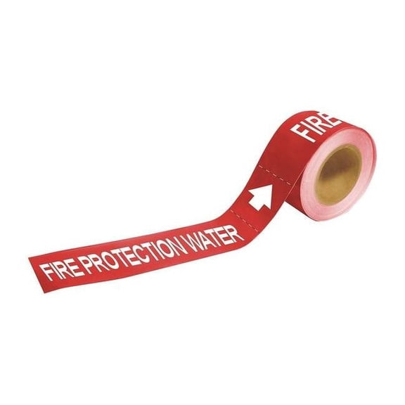 Brady Pipe Marker,Fire Protection Water 73891