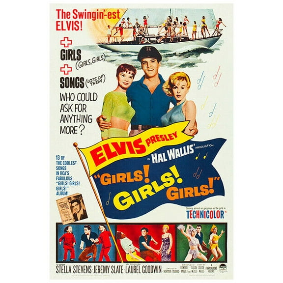 Girls, Girls, Girls - Elvis Presley - 1960 - Movie Poster - US Version (8x12Inches(US/CANOnly))