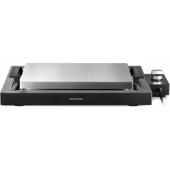 BALMUDA The Teppanyaki | 6.6mm Cladding Plate Hot Plate with Precise Temperature Control (320°F–430°F) | 360° Cooking Design | Perfect for Steak, Okonomiyaki, Crepes, and More