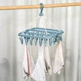 thumbnail image 6 of Laundry Drying Rack with 32 Clips, Drip Hanger with Clothespins for Drying Socks,,Underware and so on Clother Hanger - Blue, 6 of 8