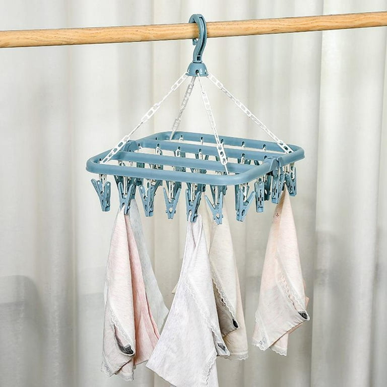 1pc Foldable 8-clip Clothes Hanger For Drying And Storing Baby Clothes,  Socks, Hats, Etc.