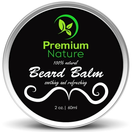 Beard Balm Leave-in Conditioner - All Natural Beard Oil for Beard Mustache Growth - Soothes Softens Tames & Styles Hair - Best Gift for Men Premium (Best Hair Oil For Men In India)