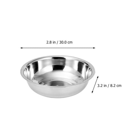 

Etereauty 1pc Stainless Steel Basin Vegetable Washing Pot Salad Mixing Bowl Tableware