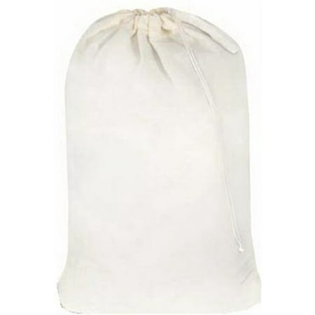 Pro Mart Industries 3014075 Cotton Canvas Laundry Bag, White - mediakits.theygsgroup.com