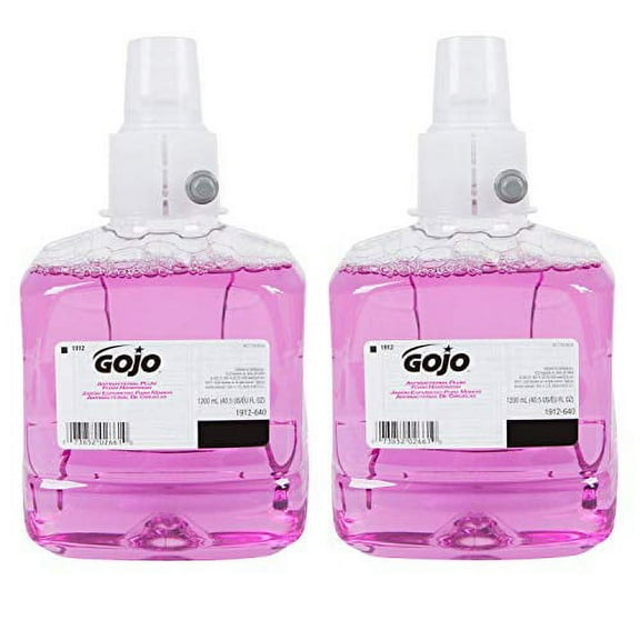 GOJO GOJ191202CT Antibacterial Foam Handwash, Refill, Plum, 1200mL Refill, 2/Carton