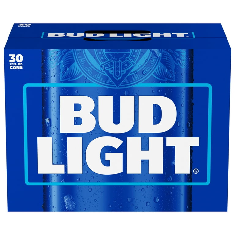 Bud Light Beer, 30 Pack Lager Beer, 12 fl oz Aluminum Cans, 4.2 % ABV,  Domestic