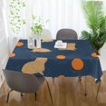 thumbnail image 3 of Yayeee Tablecloths 60" x 90" Rectangle Wrinkle Resistant Party Table Cover, Blue Capybaras, 3 of 8