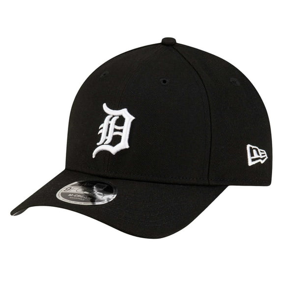 Men's New Era  Black Detroit Tigers Player Replica 9FORTY Adjustable Hat